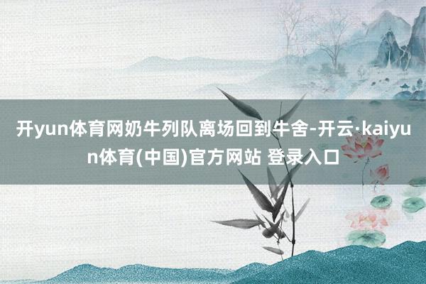开yun体育网奶牛列队离场回到牛舍-开云·kaiyun体育(中国)官方网站 登录入口